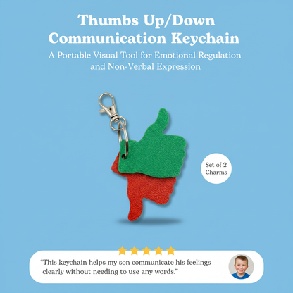 Thumbs Up/Down Communication Keychain