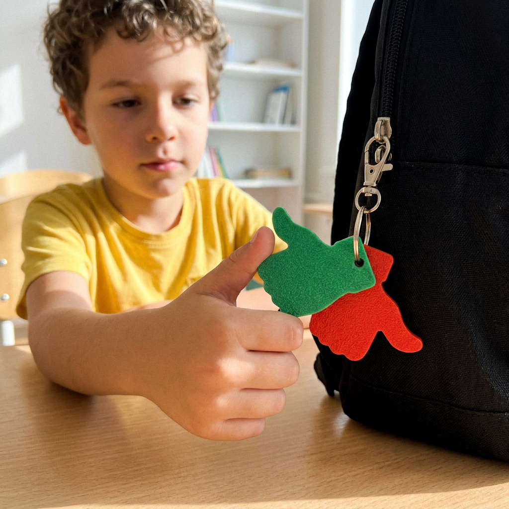 Thumbs Up/Down Communication Keychain