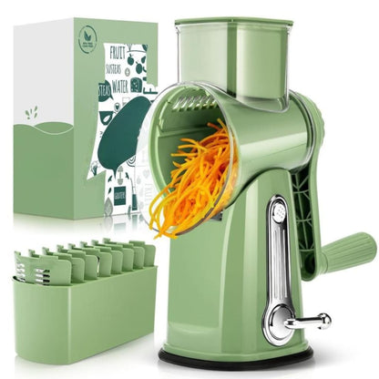 Rotary Cheese Grater with Handle – Fast Vegetable Slicer & Kitchen Food Grater