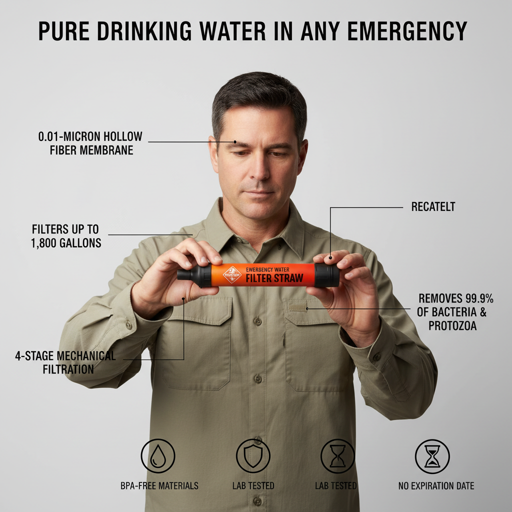 Emergency Water Filter Straw