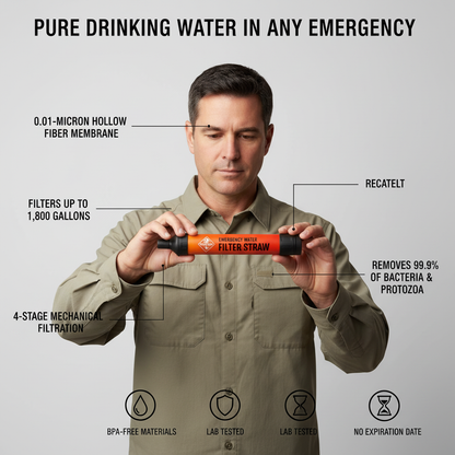 Emergency Water Filter Straw